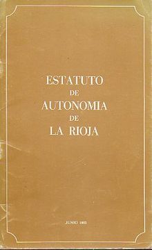 portada estatuto de autonomía de la rioja. ley orgánica 3/1982, de 9 de junio.