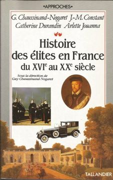 portada Histoire des Elites en France du Xvie au xxe Siecle