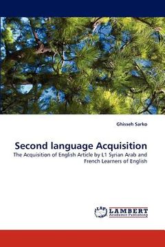 portada second language acquisition (in English)