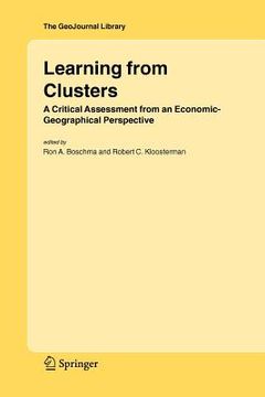 portada learning from clusters: a critical assessment from an economic-geographical perspective (en Inglés)