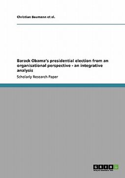 portada barack obama's presidential election from an organisational perspective - an integrative analysis