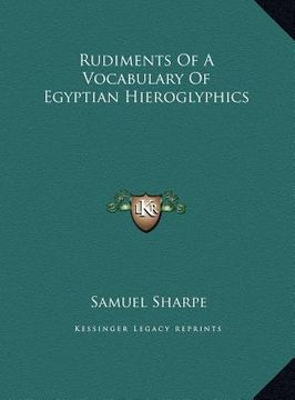 portada rudiments of a vocabulary of egyptian hieroglyphics (en Inglés)