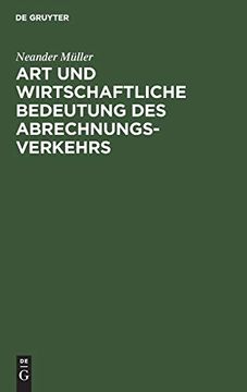 portada Art und Wirtschaftliche Bedeutung des Abrechnungsverkehrs (in German)