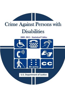 portada Crime Against Persons with Disabilities 2009–2013 - Statistical Tables
