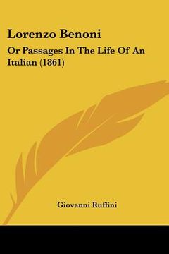 portada lorenzo benoni: or passages in the life of an italian (1861) (in English)