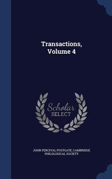 portada Transactions, Volume 4 (en Inglés)