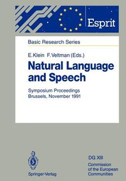 portada natural language and speech: symposium proceedings brussels, november 26/27, 1991 (en Inglés)