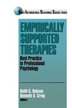 portada empirically supported therapies: best practice in professional psychology (en Inglés)