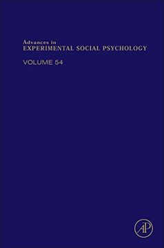 portada Advances in Experimental Social Psychology, Volume 54 (en Inglés)