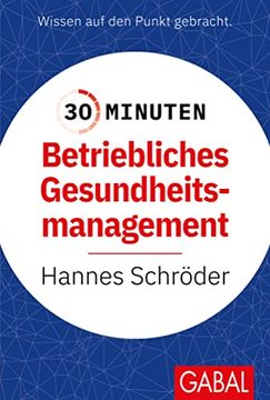 portada 30 Minuten Betriebliches Gesundheitsmanagement (Bgm) (en Alemán)