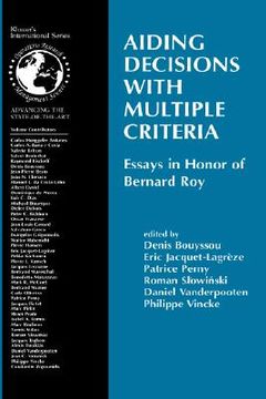 portada aiding decisions with multiple criteria: essays in honor of bernard roy (in English)