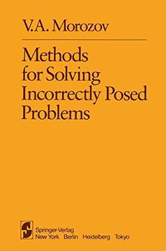 portada methods for solving incorrectly posed problems (en Inglés)