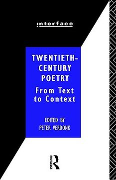 portada twentieth-century poetry: from text to context