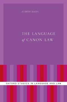 portada The Language of Canon law (Oxford Studies in Language and Law) 