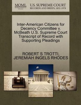 portada inter-american citizens for decency committee v. mcbeath u.s. supreme court transcript of record with supporting pleadings