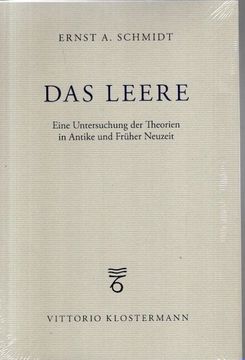 portada Das Leere: Eine Untersuchung Der Theorien in Antike Und Fruher Neuzeit (en Alemán)