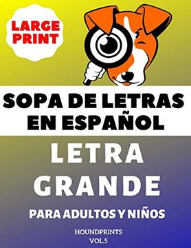 portada Sopa de Letras en Español Letra Grande Para Adultos y Niños