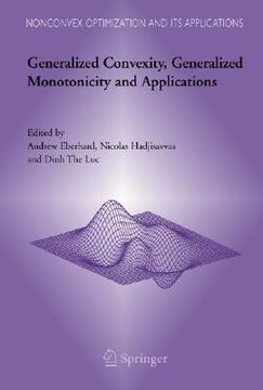 portada generalized convexity, generalized monotonicity and applications: proceedings of the 7th international symposium on generalized convexity and generali