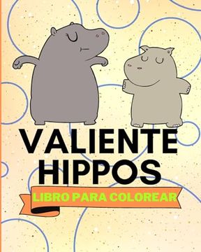portada Libro Para Colorear de Hippos Valientes