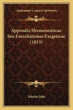 portada Appendix Hermeneuticae Seu Exercitationes Exegeticae (1813) (en Latin)