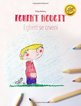 portada Egbert rougit/Egbert postaje crven: Un livre à colorier pour les enfants (Edition bilingue français-bosnien)
