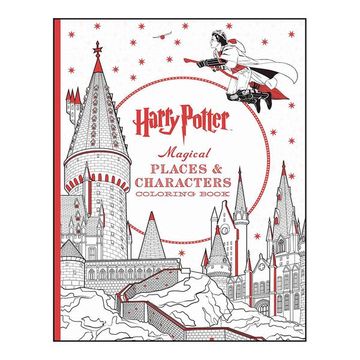 portada Harry Potter Magical Places & Characters Coloring Book (en Inglés)