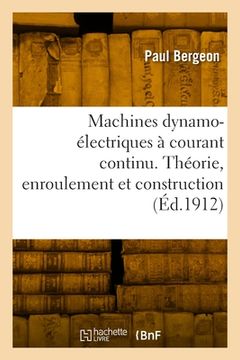 portada Machines dynamo-électriques à courant continu (in French)