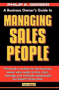 portada managing salespeople: the business owner's guide (en Inglés)
