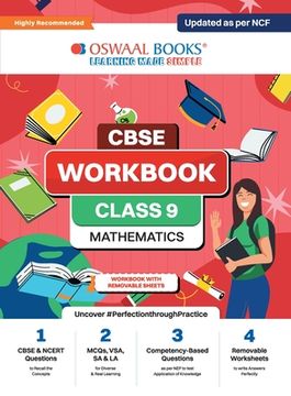 portada Oswaal CBSE Workbook for Class 9 Mathematics Updated as per NCF For 2024 (en Inglés)