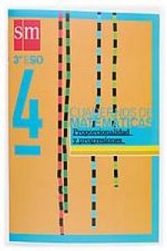 portada Cuadernos de matemáticas 4. 3 ESO. Proporcionalidad y progresiones