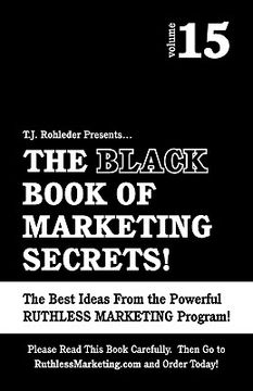 portada the black book of marketing secrets, vol. 15 (en Inglés)