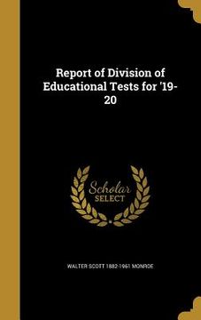 portada Report of Division of Educational Tests for '19-20 (en Inglés)