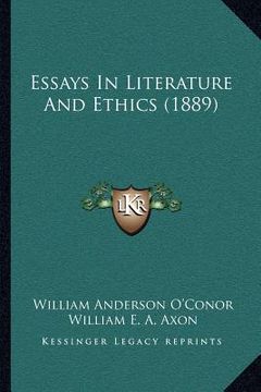 portada essays in literature and ethics (1889) (in English)