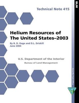 portada Helium Resources of the United States- 2003 Technical Note 415