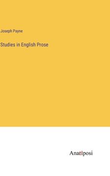 portada Studies in English Prose (in English)
