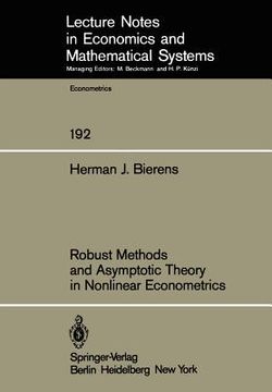portada robust methods and asymptotic theory in nonlinear econometrics (en Inglés)