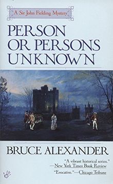 portada Person or Persons Unknown (Sir John Fielding) (en Inglés)