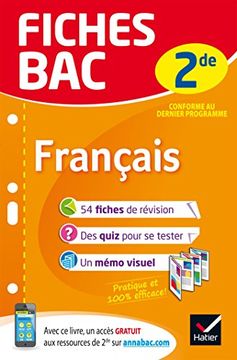portada Fiches bac Français 2De: Fiches de Révision Seconde: Francais (en Francés)
