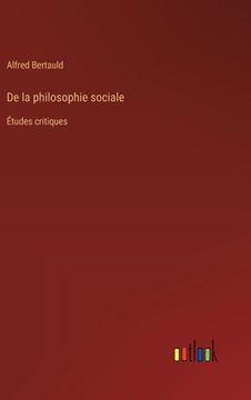 portada De la philosophie sociale: Études critiques (in French)