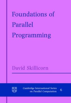 portada Foundations of Parallel Programming (Cambridge International Series on Parallel Computation) (en Inglés)