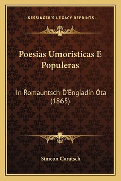 portada Poesias Umoristicas E Populeras: In Romauntsch D'Engiadin Ota (1865)