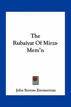 portada the rubaiyat of mirza-mem'n (en Inglés)