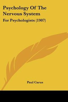 portada psychology of the nervous system: for psychologists (1907) (en Inglés)