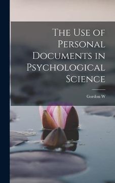 portada The use of Personal Documents in Psychological Science (en Inglés)