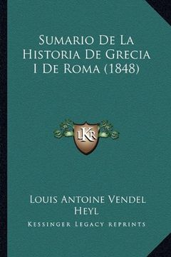 portada Sumario de la Historia de Grecia i de Roma (1848)