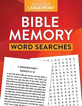 portada Bible Memory Word Searches Large Print (en Inglés)