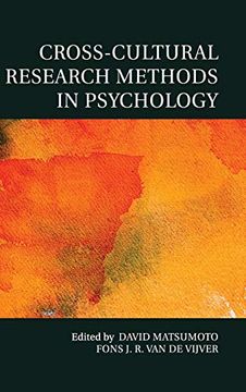 portada Cross-Cultural Research Methods in Psychology Hardback (Culture and Psychology) (en Inglés)