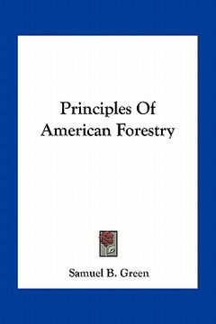 portada principles of american forestry (en Inglés)