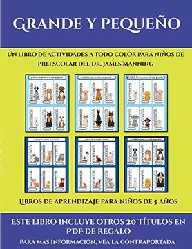 portada Libros de Aprendizaje Para Niños de 5 Años (Grande y Pequeño): Este Libro Contiene 30 Fichas con Actividades a Todo Color Para Niños de 4 a 5 Años (in Spanish)