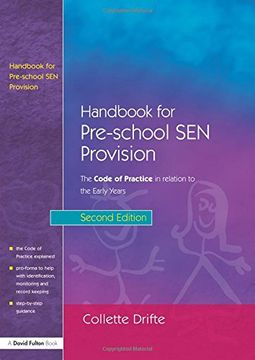 portada Handbook for Pre-School sen Provision: The Code of Practice in Relation to the Early Years (Code of Practice in Realtion to the Early Years) (en Inglés)